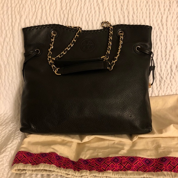 Tory Burch Marion Tote in Pebbled Leather - Picture 7 of 8